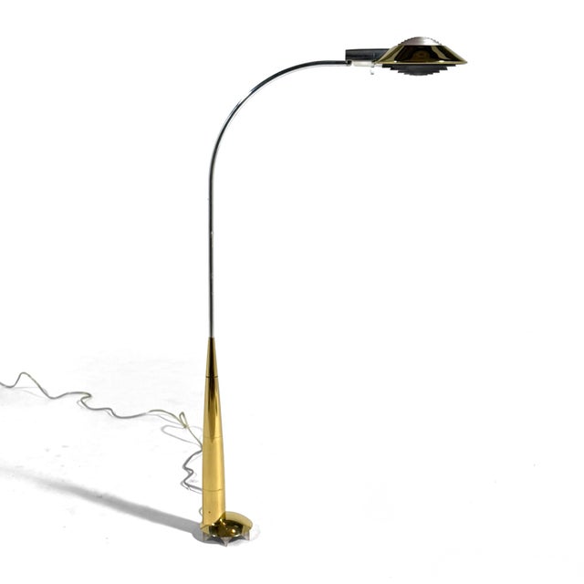 Cedric Hartman 91 Co Floor Lamp in Brass and Stainless Steel For Sale - Image 11 of 12