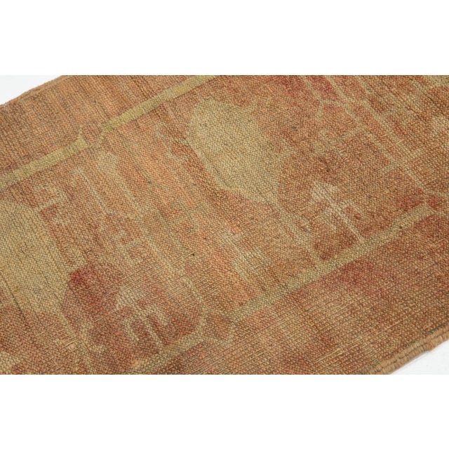 2 X 8 Handcrafted Vintage Turkish Anatolian Terracotta Wool Runner For Sale - Image 4 of 8