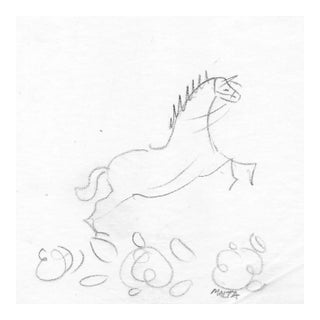 1950s Helen Malta Horse Drawing For Sale