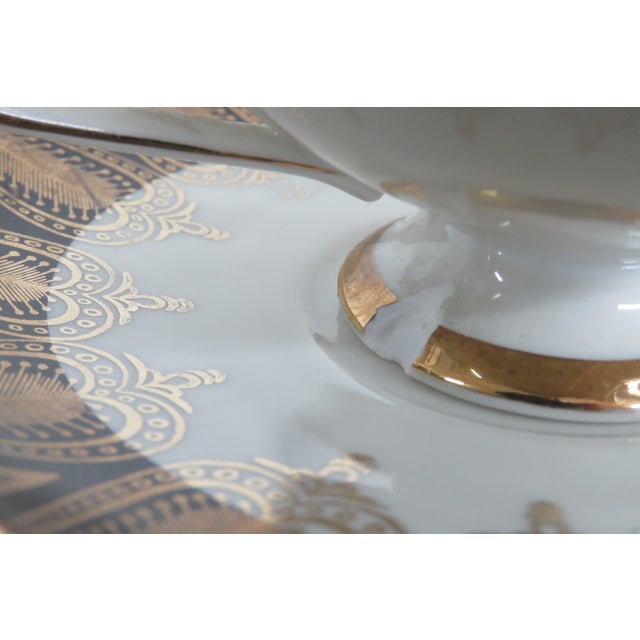 1950s HMS Royal Hanover Germany Bavaria Cup Saucer Dessert Plate 3pc For Sale - Image 14 of 18