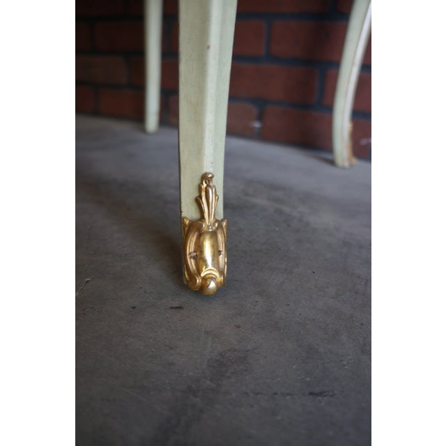 Wood Antique Hand Painted Marble Top French Provincial Nightstand For Sale - Image 7 of 10