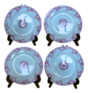 Antique Dessert Plates from Sarreguemines, 1900, Set of 4