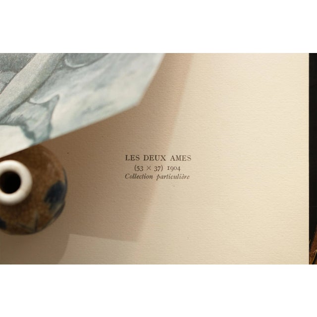 Slate Gray 1948 Pablo Picasso Original "Two Friends" Period Lithograph With C. O. A. For Sale - Image 8 of 10