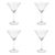 Pescara 4-Piece Set White Dot Martini Glasses, Clear For Sale In Los Angeles - Image 6 of 6