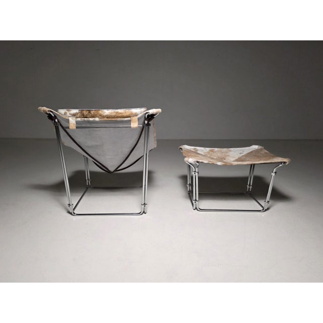 Kwok Hoi Chan Set of Buffalo Lounge Chair & Ottoman by Kwok Hoi Chan for Steiner Paris, 1969 For Sale - Image 4 of 9