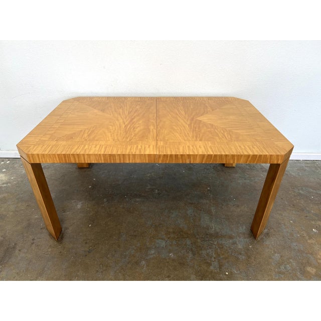 Wood 1970s Baker Furniture Art Deco Primavera Extension Dining Table & Chairs (Set of 9) For Sale - Image 7 of 7