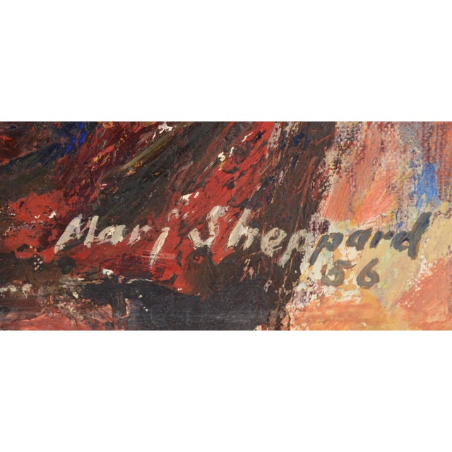 Portraiture Mid Century Fauvist Portrait of a Girl by Mary Sheppard For Sale - Image 3 of 4