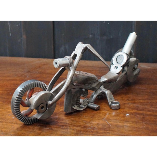 A Fantastic Custom Steampunk Sculpture. This sculpture is in the form of a Chopper, completely made from industrial...