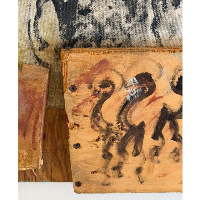 Purvis Young “Black Angel with Procession” Mixed-Media Assemblage, Circa 1985 For Sale - Image 10 of 18