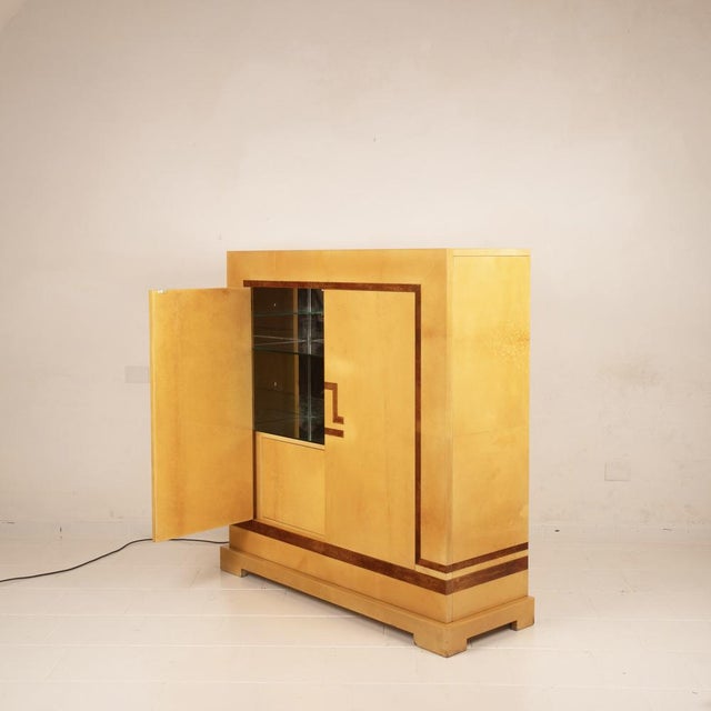 Italian Goatskin Parchment Bar Cabinet by Giorgio Tura and Nucci Valsecchi for Tura, 1970 For Sale - Image 16 of 18