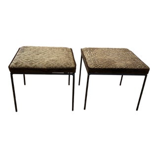 1970s Iron Stools in the Manner of Paul McCobb- a Pair For Sale