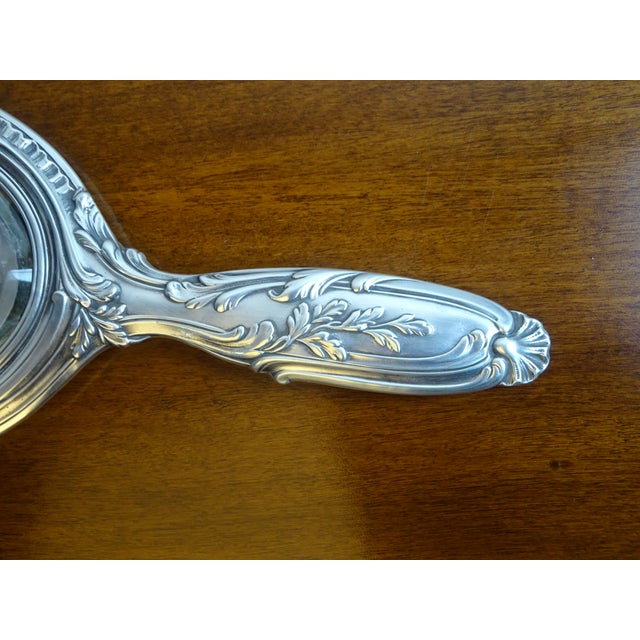 Silver Hand Mirror, 1890s For Sale - Image 3 of 18