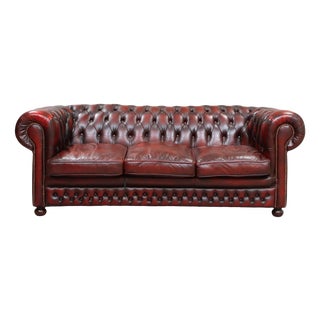 Chesterfield Sofa in Leather For Sale