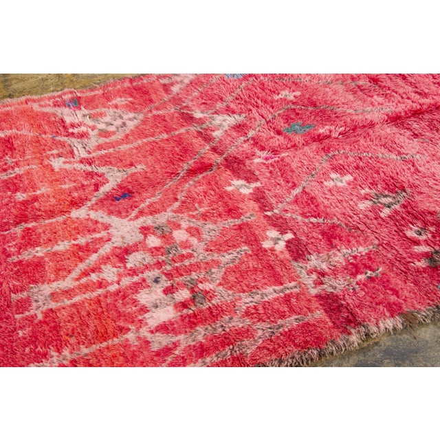 Hand-knotted in wool and originating circa 1950-1959, this 6x12 vintage Moroccan berber runner joins Rug & Kilim’s...