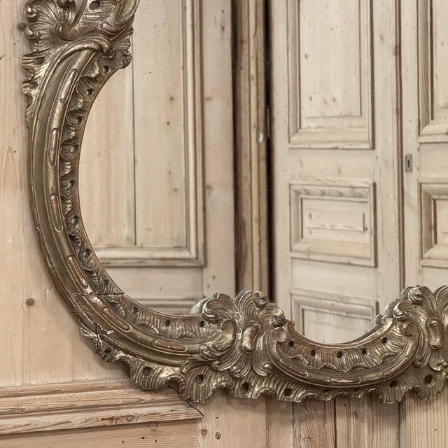 Italian 19th Century Louis XV Carved Giltwood Mirror For Sale - Image 9 of 15