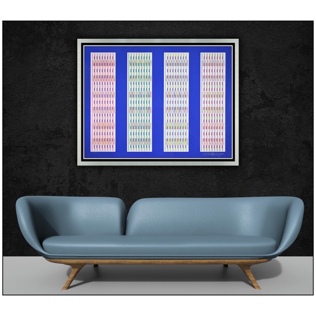 The artwork here, "Dynamic Spectrum", is a wonderful geometric abstract, which was created with acute detail and vibrant...