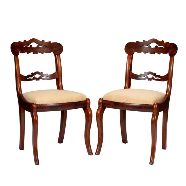 Pair of Boston Slip Seat Mahogany Side Chairs, 1830-45 For Sale - Image 11 of 12