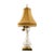 Traditional Vintage Brass & Faceted Crystal Table Lamp With Square Base For Sale - Image 3 of 4
