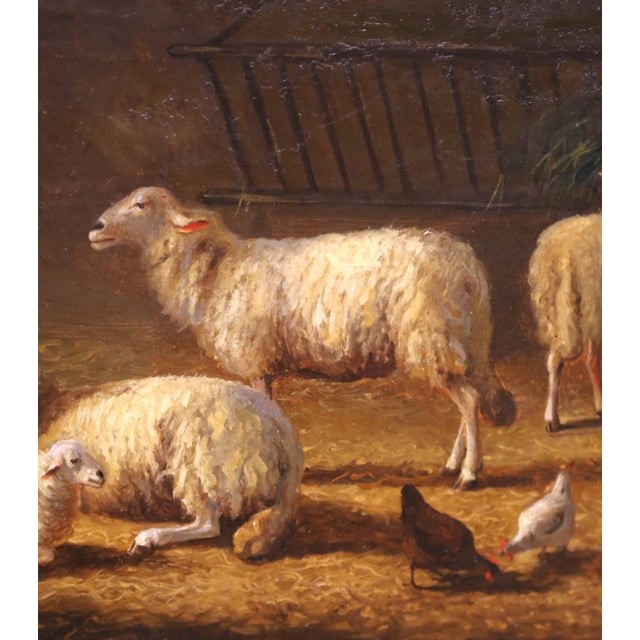 Late 19th Century 19th Century French Pastoral Sheep Painting Attributed to Jules Louis Rame For Sale - Image 5 of 10