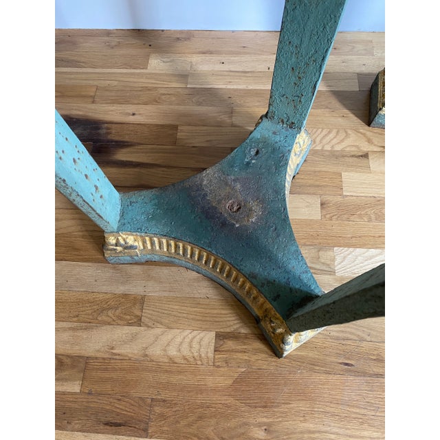 19th Century Pair of Antique Painted Iron Athenian Planters For Sale - Image 5 of 10