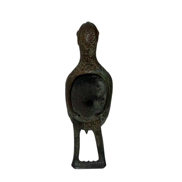 Chinese Chinese Archaistic Bronze Bird-Form Vessel With Verdigris Patina, 20th Century For Sale - Image 3 of 6