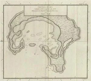 Antique Map of Christmas Island by Cook, c.1781
