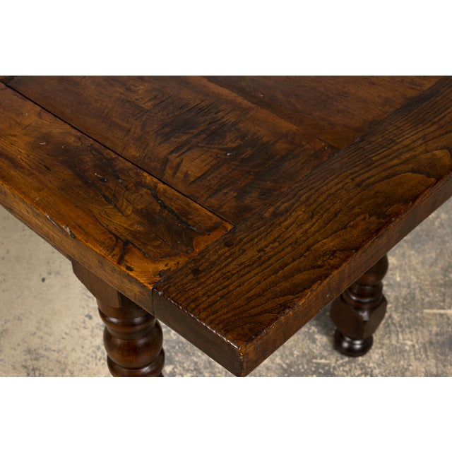 Early 19th Century French Louis XIII Style Oak Farmhouse Dining Table For Sale - Image 9 of 18