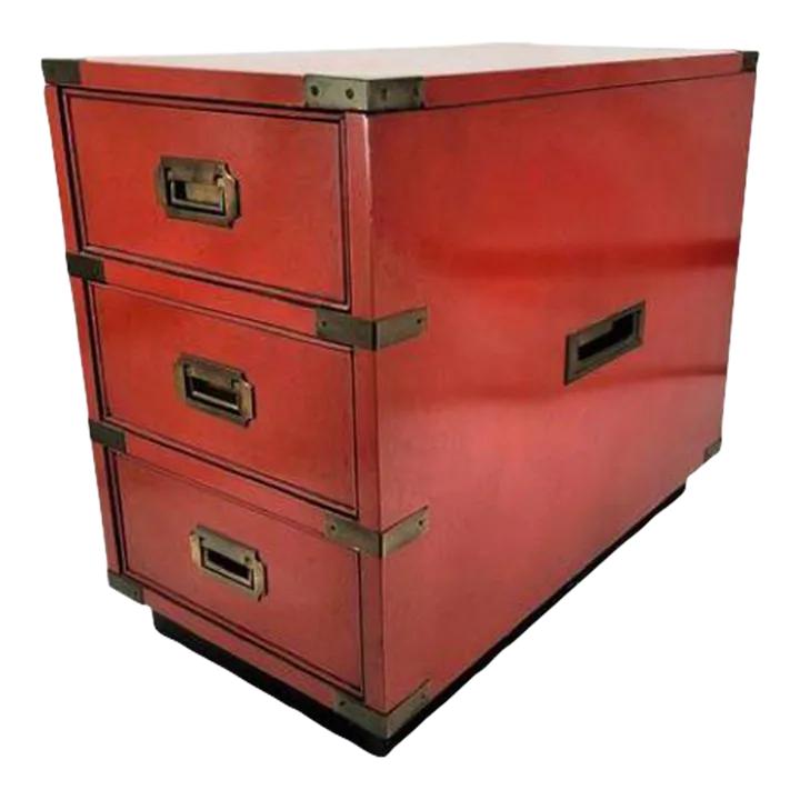 red campaign dresser RESERVED FOR D: Campaign Dresser With Original Red Finish