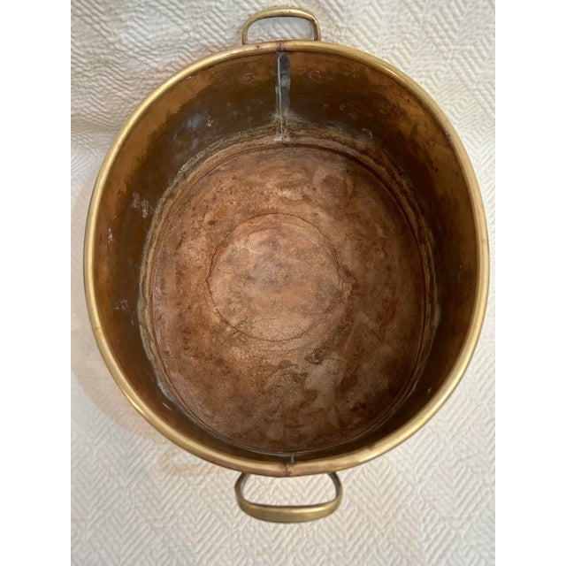 Vintage English Brass Preserve Pot or Planter For Sale In New Orleans - Image 6 of 8