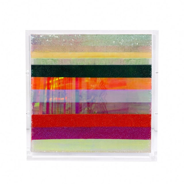 Chromatic Stripe 41 Original Artwork on Iridescent Acrylic Chairish