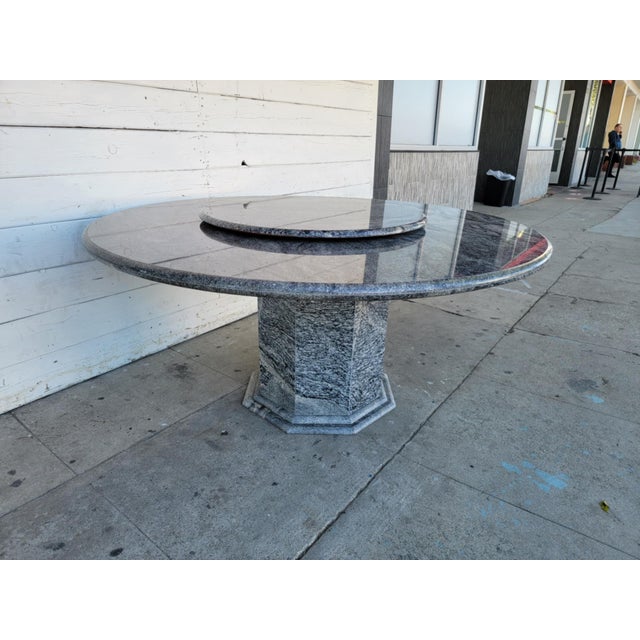 1970s Mid Century Modern Granite Dining Table For Sale - Image 12 of 18