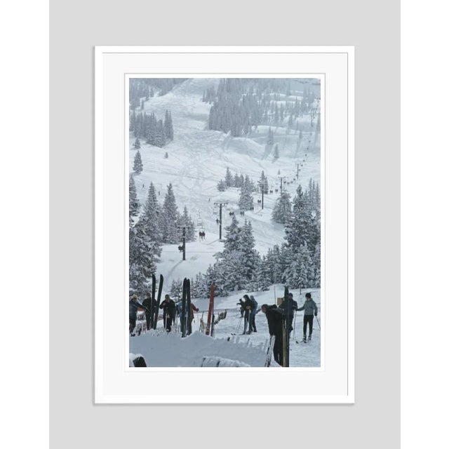 Modern Skiing in Vail 1964 by Slim Aarons Framed C-Print Photograph For Sale - Image 3 of 3