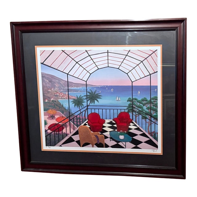François Ledan “Riviera Vista” Seriolithograph Signed Printer’s Proof Pp For Sale