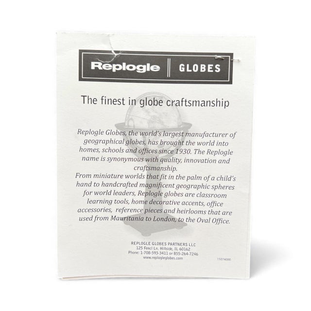 2010s Replogle “World Classic” Floor Globe on Tall Black Metal Stand – Model Rg-2807 “Trafalgar” For Sale - Image 5 of 6