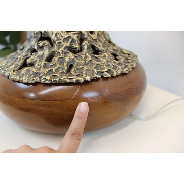 Mid Century Modern Brutalist Lamp For Sale - Image 9 of 12