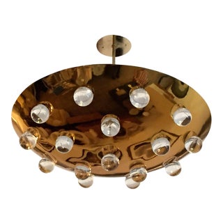 1960s Vintage French Pendant Flush Light For Sale