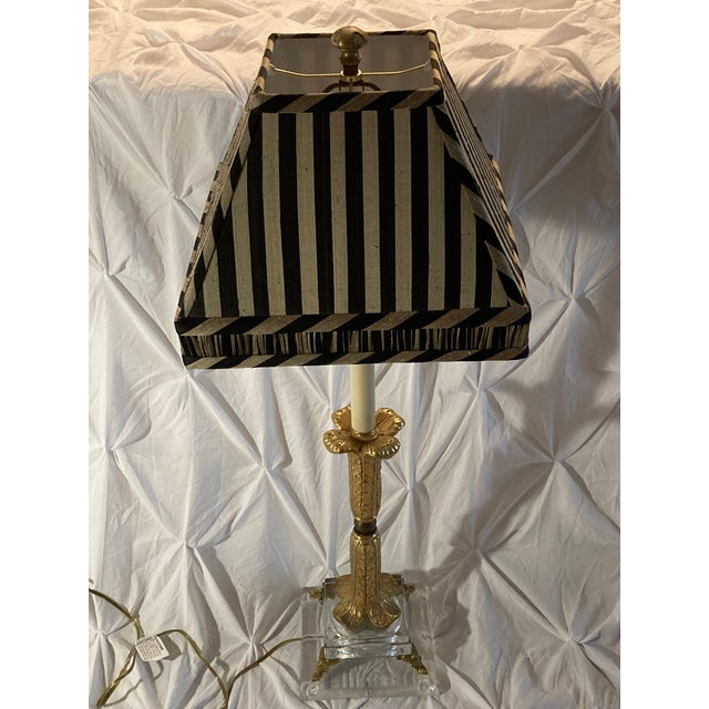 1990s Stylish Lamp With Lampshade For Sale - Image 6 of 11