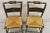 Antique Hitchcock Black and Gold Harvest Stencil Rush Side Chairs - a Pair. Circa Late 19th Century. Measurements: 34" H x...
