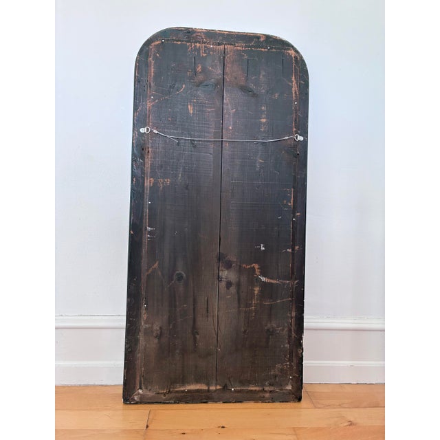 Antique French Louis Philippe Full Length Mirror – Black and Gold, Late 19th Century For Sale - Image 9 of 10