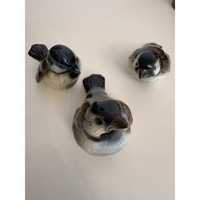 Brown Set of 3, Vintage German Sparrow Goebel Birds W/Makers Mark on Each For Sale - Image 8 of 12