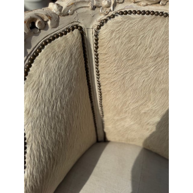 Pair of Louis XV Style Carved Bergère Lounge Chairs For Sale - Image 10 of 15