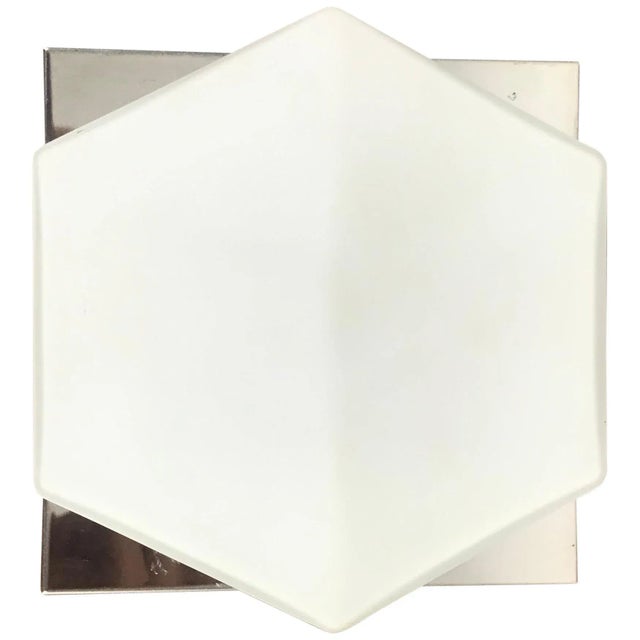 1970s Mid-Century Opaline Glass Wall Lamp by Limburg, Germany For Sale - Image 9 of 9