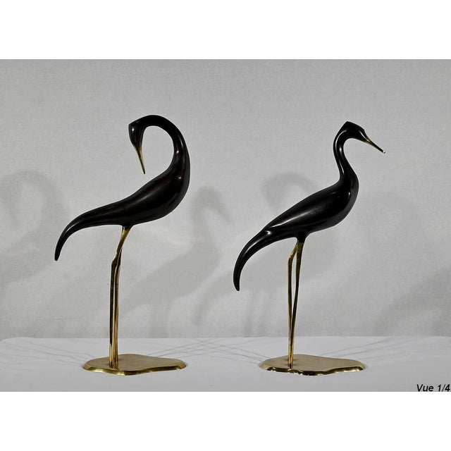 Metal Water Bird Sculptures, 1940, Set of 2 For Sale - Image 15 of 18