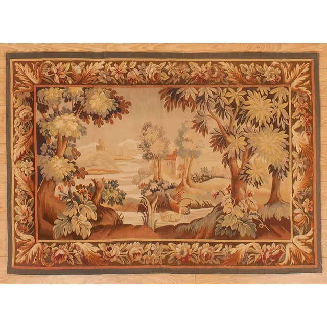 Antique Made In France Tapestry 3.8 x 5.3 Hand Made