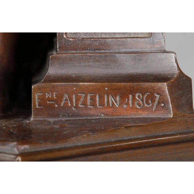 Shepherds of Arcadia Clock by Aizelin and Barbedienne For Sale - Image 10 of 18