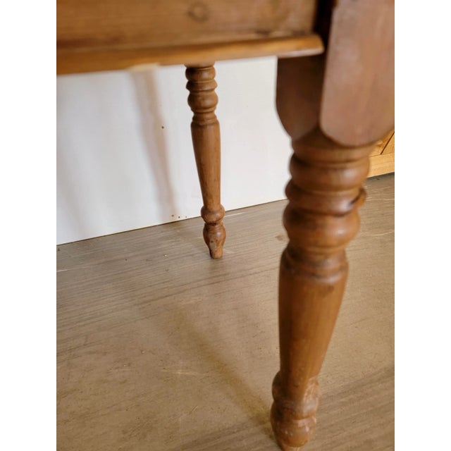 Five Foot Farm Table With 2 Drawers Made by a Master Craftsman Utilizing Reclaimed Wood - From England For Sale - Image 12 of 13