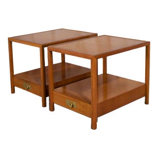 Vintage Michael Taylor for Baker Furniture "New World Collection" End Tables - a Pair For Sale