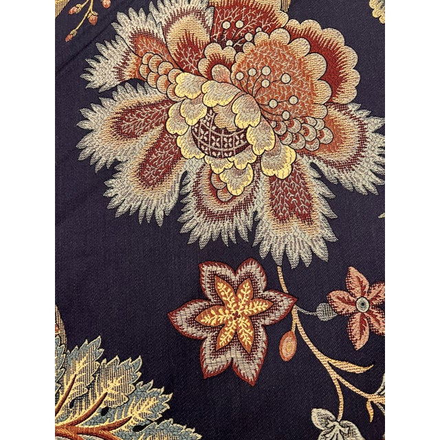 Victorian Beacon Hill Lucibello Delft Blue Upholstery Fabric, Italy- Sample For Sale - Image 3 of 4