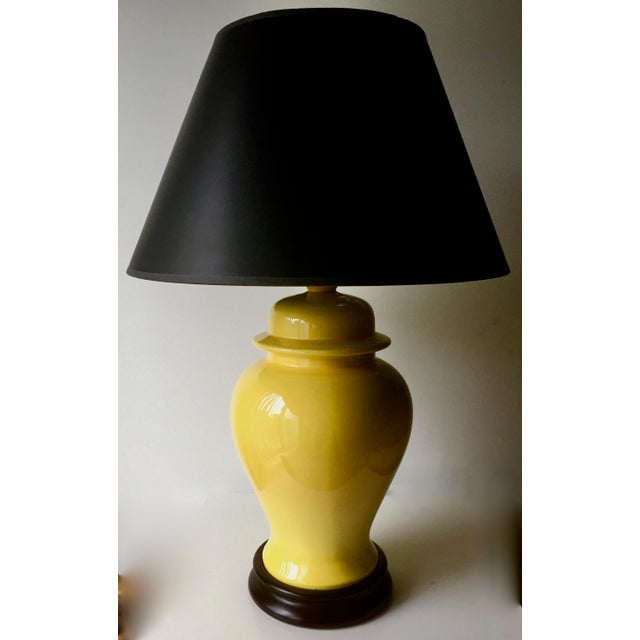 Royal Haeger Yellow Ginger Jar Lamp Chairish