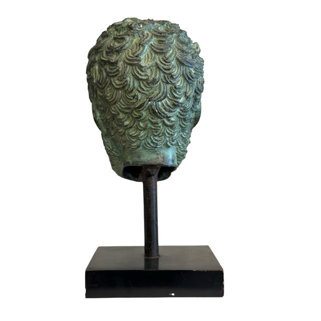 Grand Tour 19th Century Iron Grand Tour Bust on Stand For Sale - Image 3 of 5